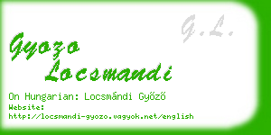 gyozo locsmandi business card