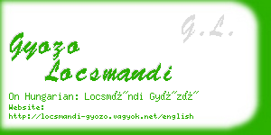 gyozo locsmandi business card